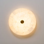 Lampa Sufitowa Minimalistyczna z Alabastrem i Okrągłą Kloszem