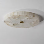 Lampa Sufitowa Minimalistyczna z Alabastrem i Okrągłą Kloszem