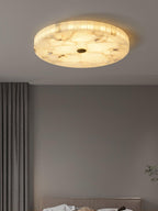 Lampa Sufitowa Minimalistyczna z Alabastrem i Okrągłą Kloszem