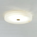 Lampa Sufitowa Minimalistyczna z Alabastrem i Złotym Detalem
