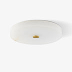 Lampa Sufitowa Minimalistyczna z Alabastrem i Złotym Detalem