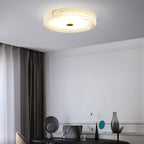 Lampa Sufitowa Minimalistyczna z Alabastrem i Złotym Detalem ##POS:28##