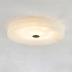 Lampa Sufitowa Minimalistyczna z Alabastrem i Złotym Detalem