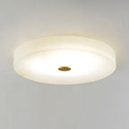 Lampa Sufitowa Minimalistyczna z Alabastrem i Złotym Detalem