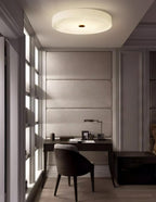 Lampa Sufitowa Minimalistyczna z Alabastrem i Złotym Detalem