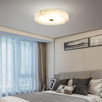 Lampa Sufitowa Minimalistyczna z Alabastrem i Złotym Detalem