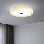 Lampa Sufitowa Minimalistyczna z Alabastrem i Złotym Detalem