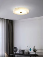 Lampa Sufitowa Minimalistyczna z Alabastrem i Złotym Detalem