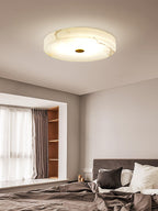 Lampa Sufitowa Minimalistyczna z Alabastrem i Złotym Detalem ##POS:7##