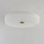 Lampa Sufitowa Minimalistyczna z Alabastrem i Złotym Detalem
