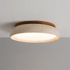 Lampa Sufitowa Minimalistyczna z Naturalnego Trawertynu i Drewna