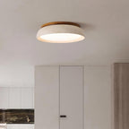 Lampa Sufitowa Minimalistyczna z Naturalnego Trawertynu i Drewna