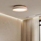 Lampa Sufitowa Minimalistyczna z Naturalnego Trawertynu i Drewna