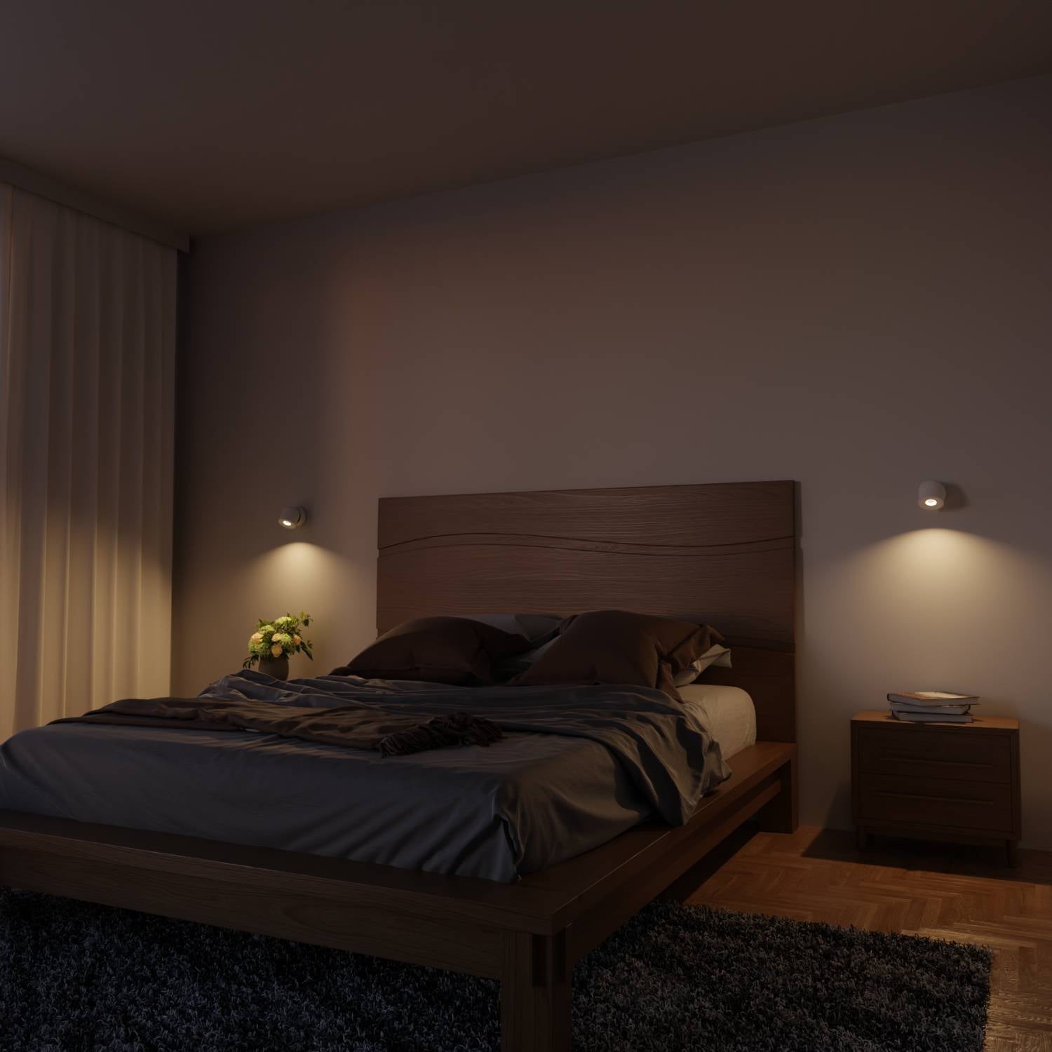 Lampa Sufitowa Minimalistyczna z Obrotową Głowicą do Montażu na Suficie i Ścianie