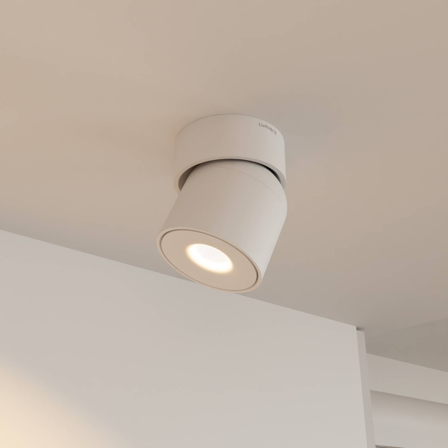 Lampa Sufitowa Minimalistyczna z Obrotową Głowicą do Montażu na Suficie i Ścianie