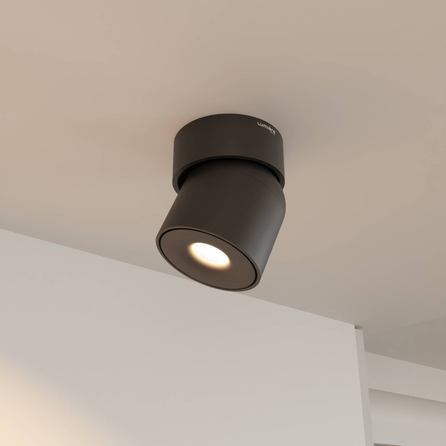 Lampa Sufitowa Minimalistyczna z Obrotową Głowicą do Montażu na Suficie i Ścianie