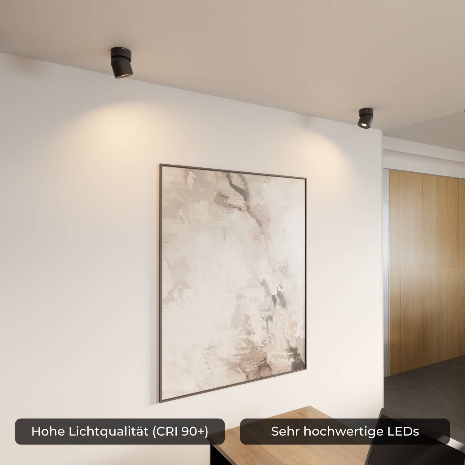 Lampa Sufitowa Minimalistyczna z Obrotową Głowicą do Montażu na Suficie i Ścianie