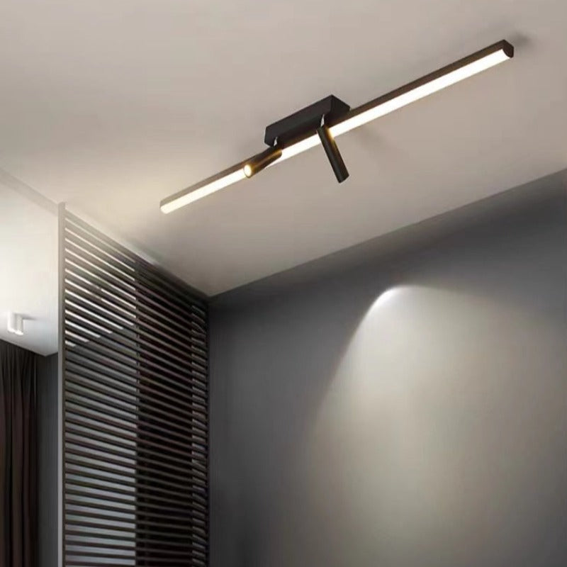 Lampa Sufitowa Minimalistyczna z Obrotowymi Reflektorami i Listwą