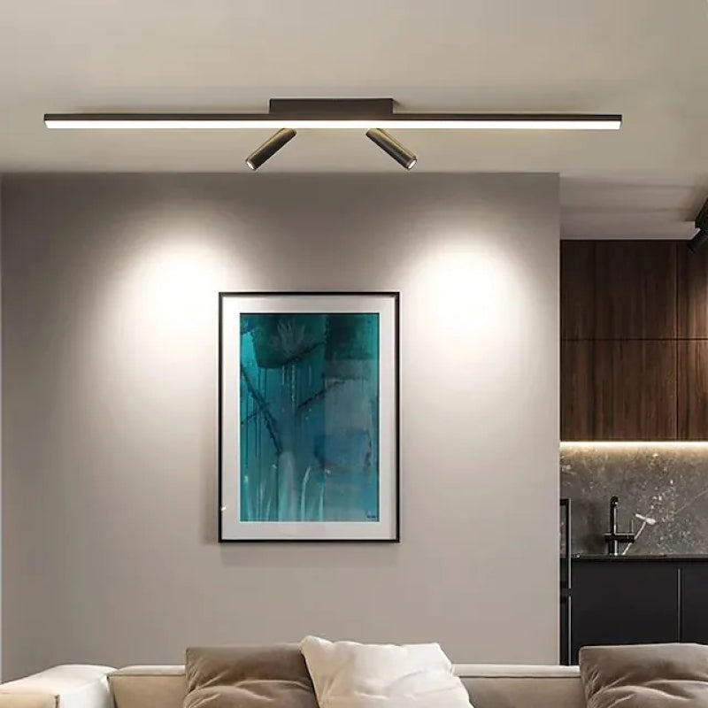 Lampa Sufitowa Minimalistyczna z Obrotowymi Reflektorami i Listwą