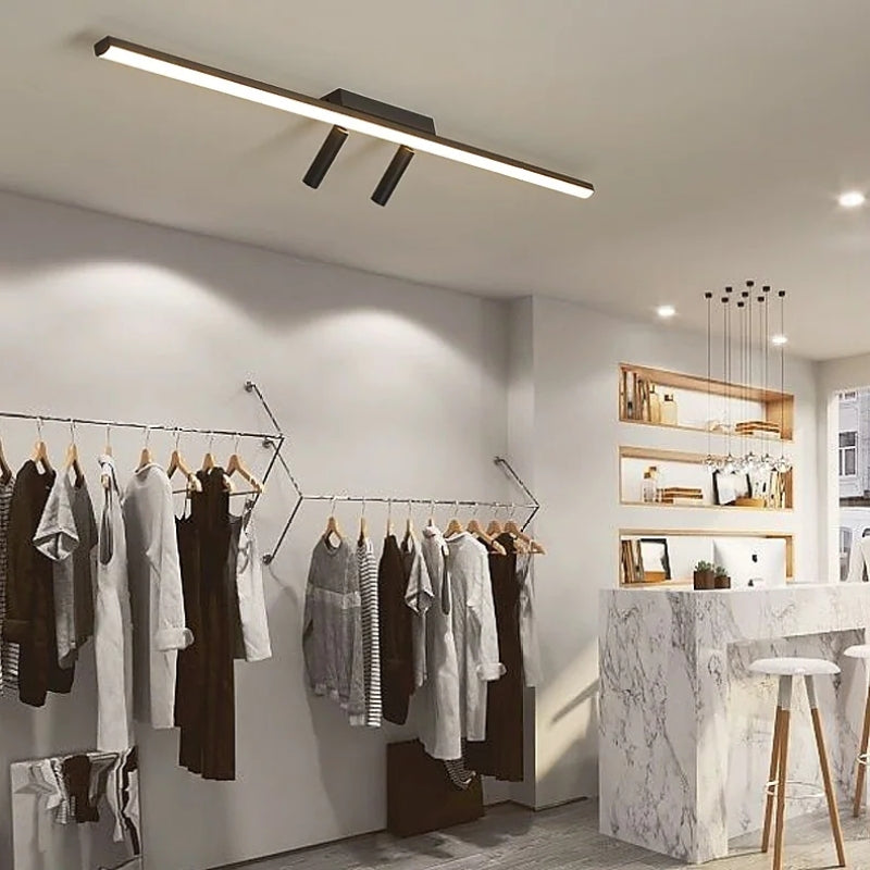 Lampa Sufitowa Minimalistyczna z Obrotowymi Reflektorami i Listwą
