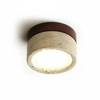 Lampa Sufitowa Minimalistyczna z Okrągłą Kloszem Kamiennym