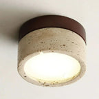 Lampa Sufitowa Minimalistyczna z Okrągłą Kloszem Kamiennym