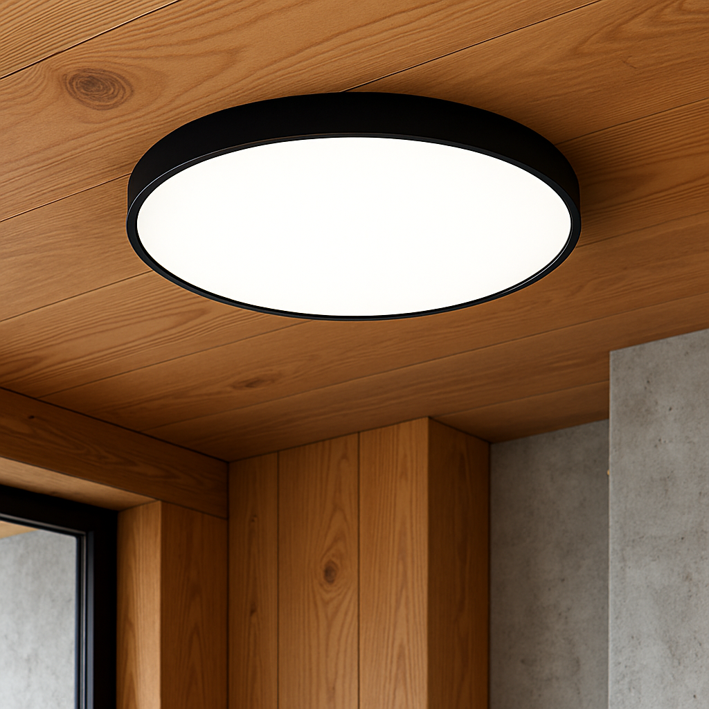 Lampa Sufitowa Minimalistyczna z Okrągłym Kloszem i Regulacją Barwy Światła