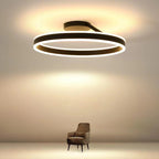 Lampa Sufitowa Minimalistyczna z Okrągłym Pierścieniem i Ściemnianiem