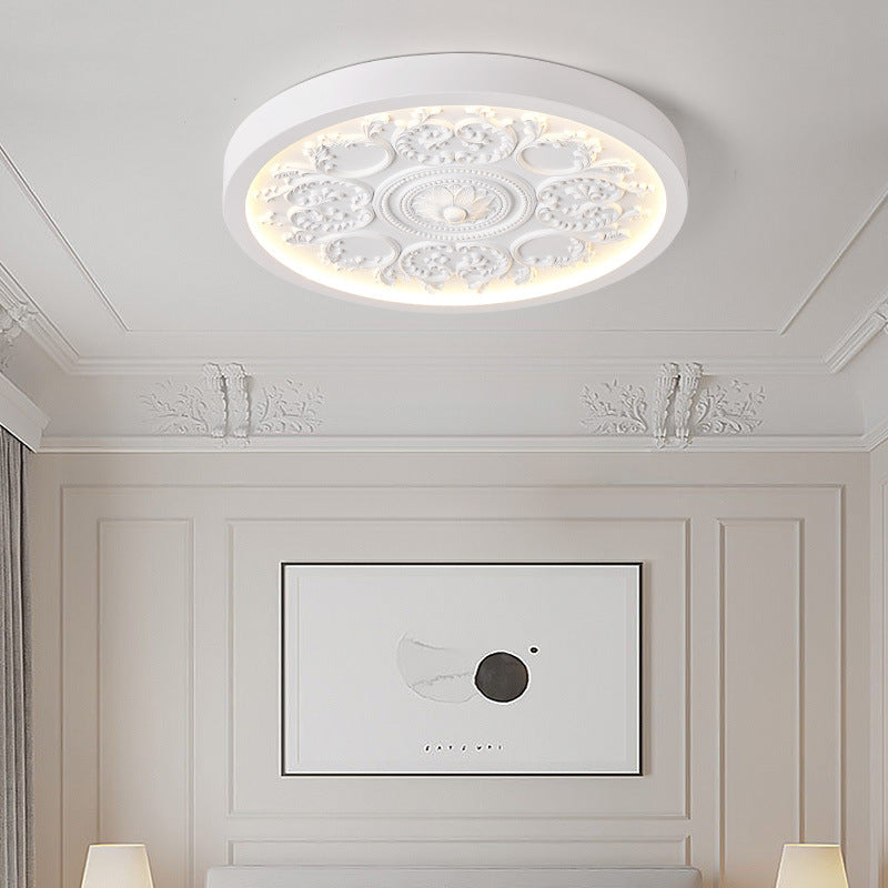 Lampa Sufitowa Minimalistyczna z Ornamentem i Zintegrowanym LED