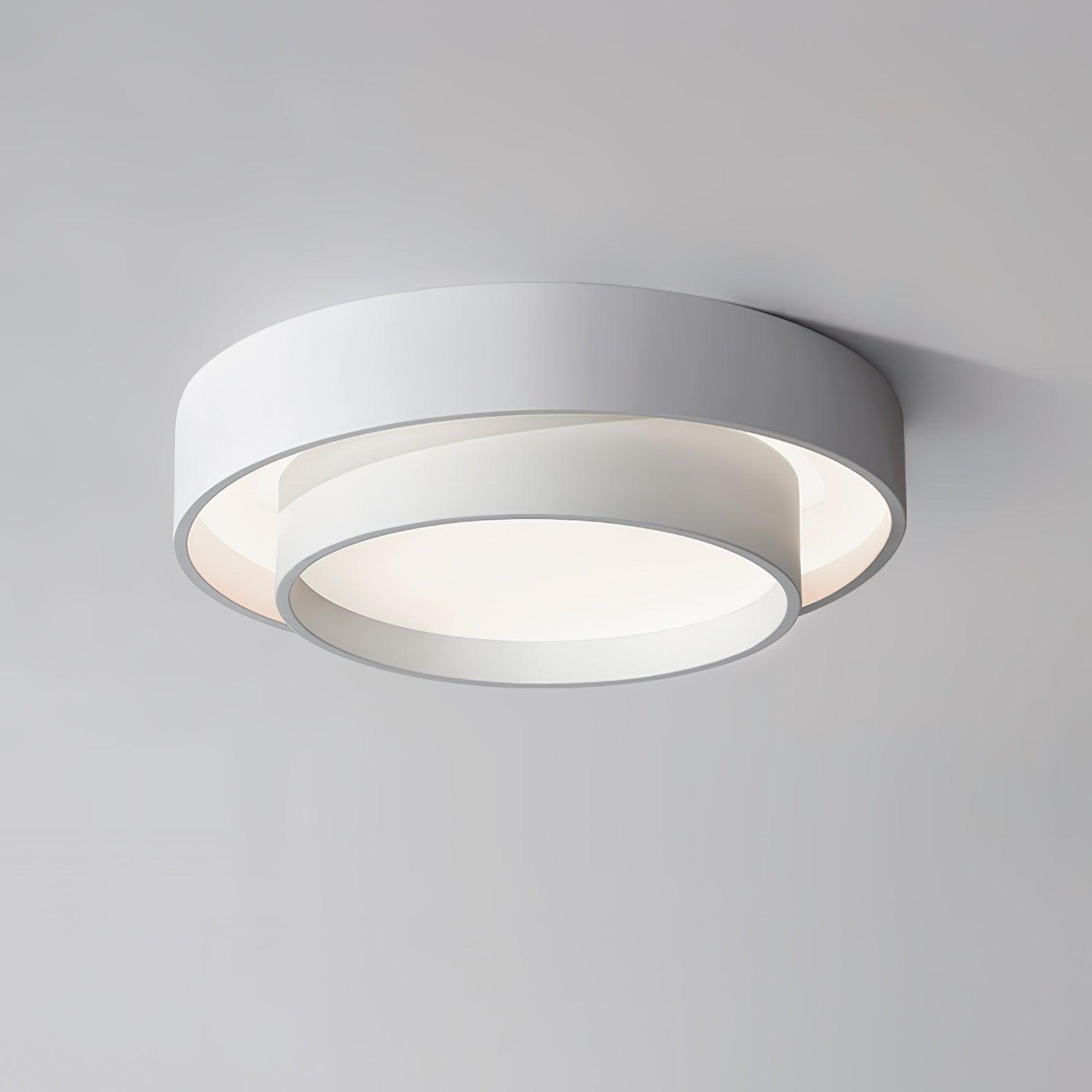 Lampa Sufitowa Minimalistyczna z Podwójnym Pierścieniem i Pilotem