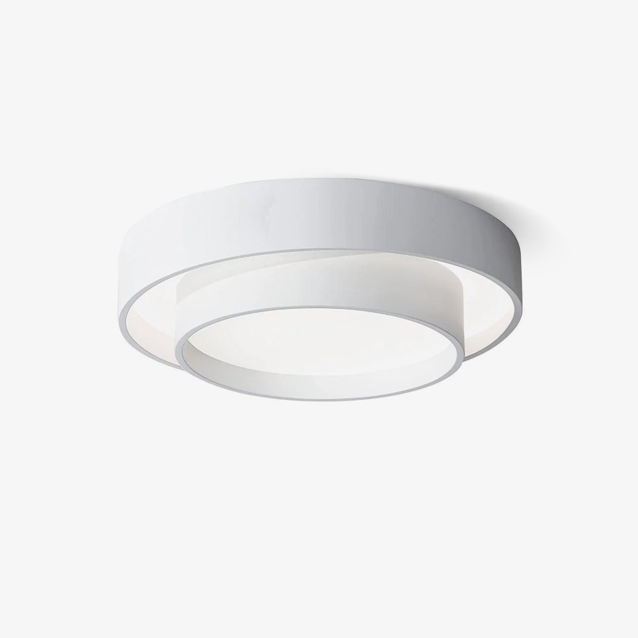 Lampa Sufitowa Minimalistyczna z Podwójnym Pierścieniem i Pilotem