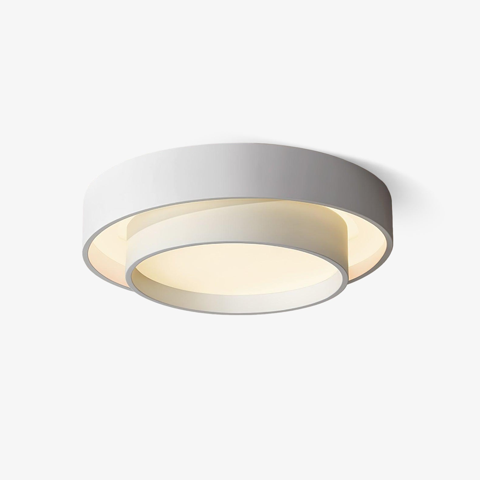 Lampa Sufitowa Minimalistyczna z Podwójnym Pierścieniem i Pilotem