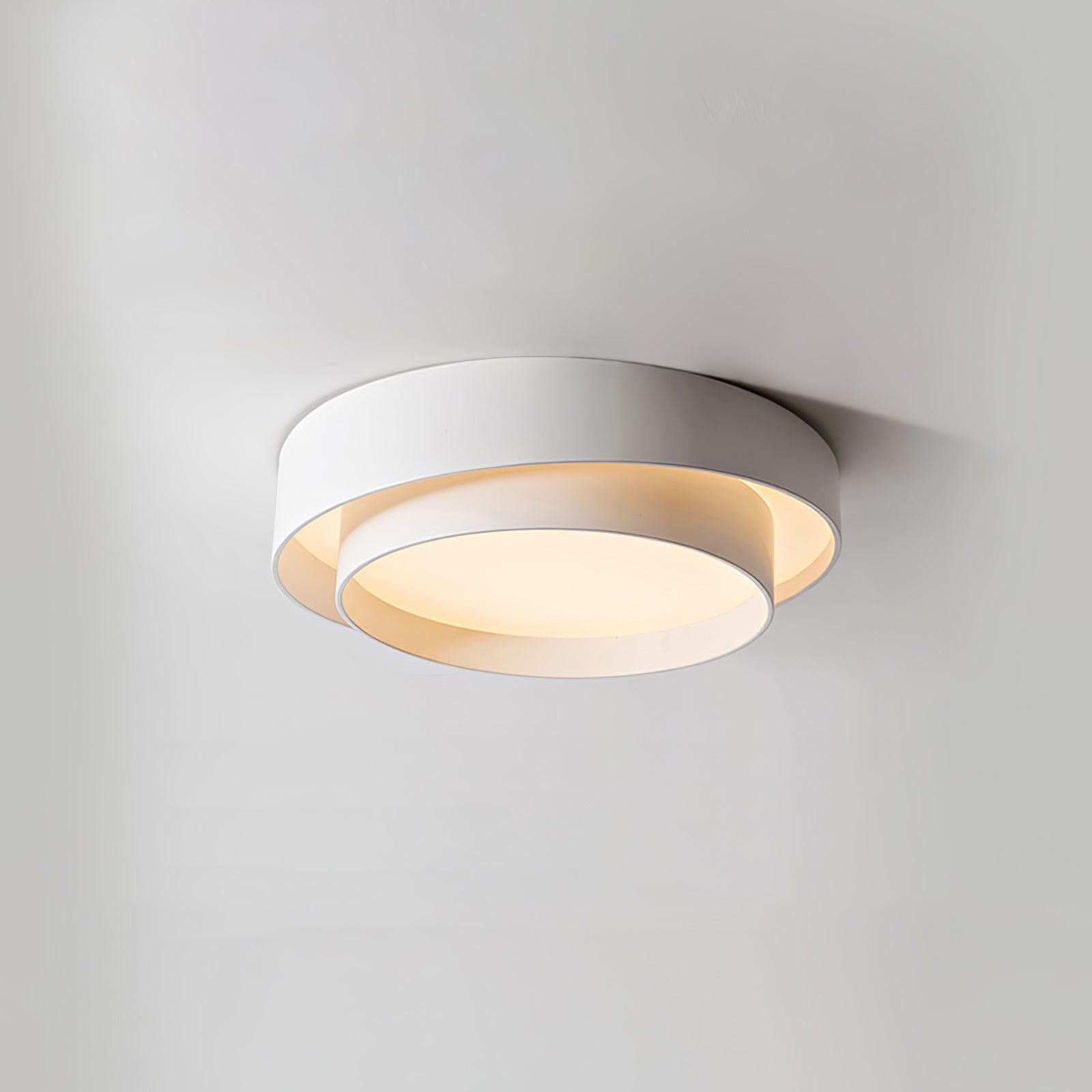 Lampa Sufitowa Minimalistyczna z Podwójnym Pierścieniem i Pilotem