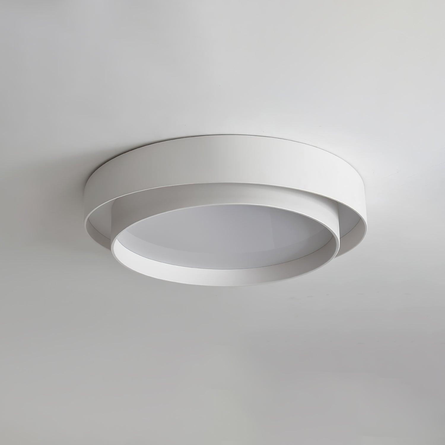 Lampa Sufitowa Minimalistyczna z Podwójnym Pierścieniem i Pilotem