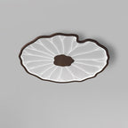 Lampa Sufitowa Modern Liść Lotosu z Drewnianym Wykończeniem i LED