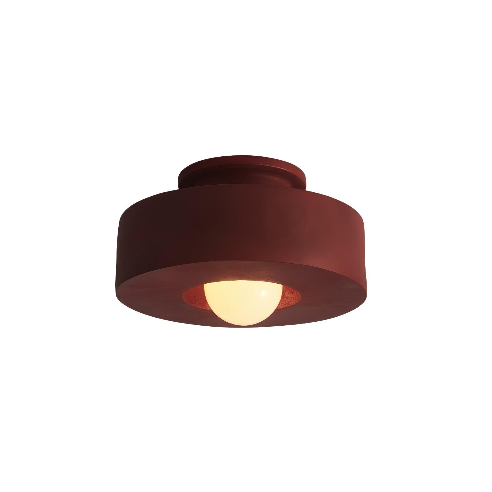 Lampa Sufitowa Modernistyczna z Okrągłą Kloszem i Mleczną Żarówką
