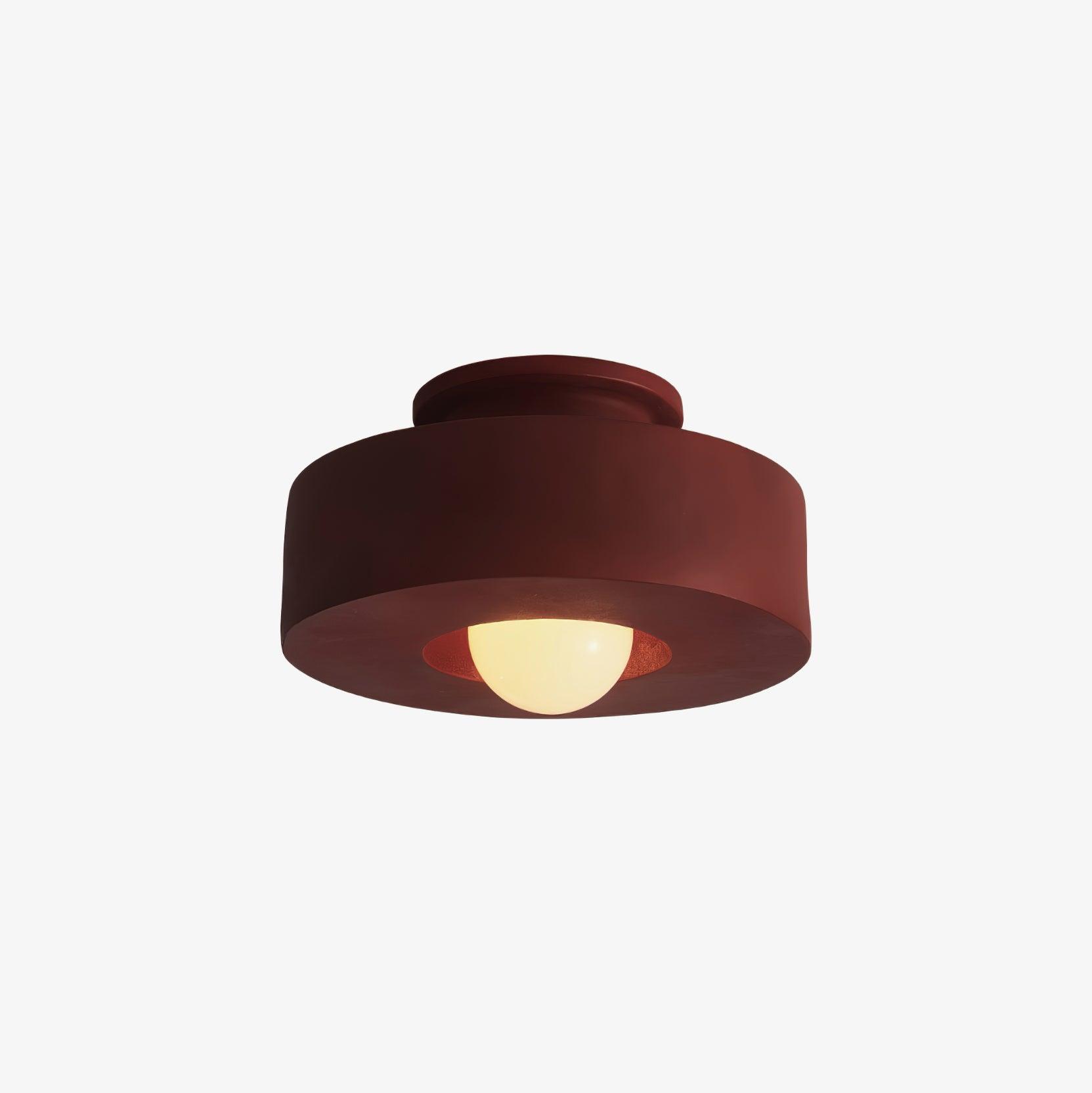 Lampa Sufitowa Modernistyczna z Okrągłą Kloszem i Mleczną Żarówką