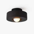 Lampa Sufitowa Modernistyczna z Okrągłą Kloszem i Mleczną Żarówką