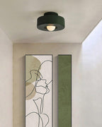 Lampa Sufitowa Modernistyczna z Okrągłą Kloszem i Mleczną Żarówką