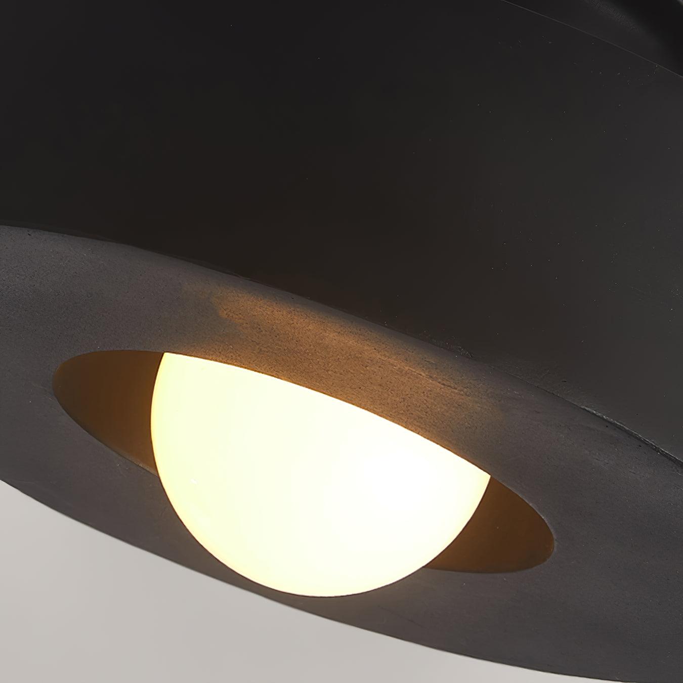 Lampa Sufitowa Modernistyczna z Okrągłą Kloszem i Mleczną Żarówką