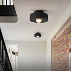 Lampa Sufitowa Modernistyczna z Okrągłą Kloszem i Mleczną Żarówką
