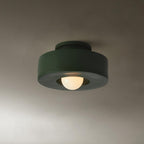 Lampa Sufitowa Modernistyczna z Okrągłą Kloszem i Mleczną Żarówką
