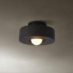Lampa Sufitowa Modernistyczna z Okrągłą Kloszem i Mleczną Żarówką