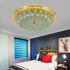 Lampa Sufitowa Mozaikowa Bohemian z Kolorowym Kloszem
