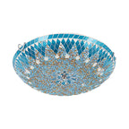 Lampa Sufitowa Mozaikowa Bohemian z Kolorowym Kloszem