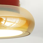 Lampa Sufitowa Natynkowa Retro ze Szklanym Kloszem