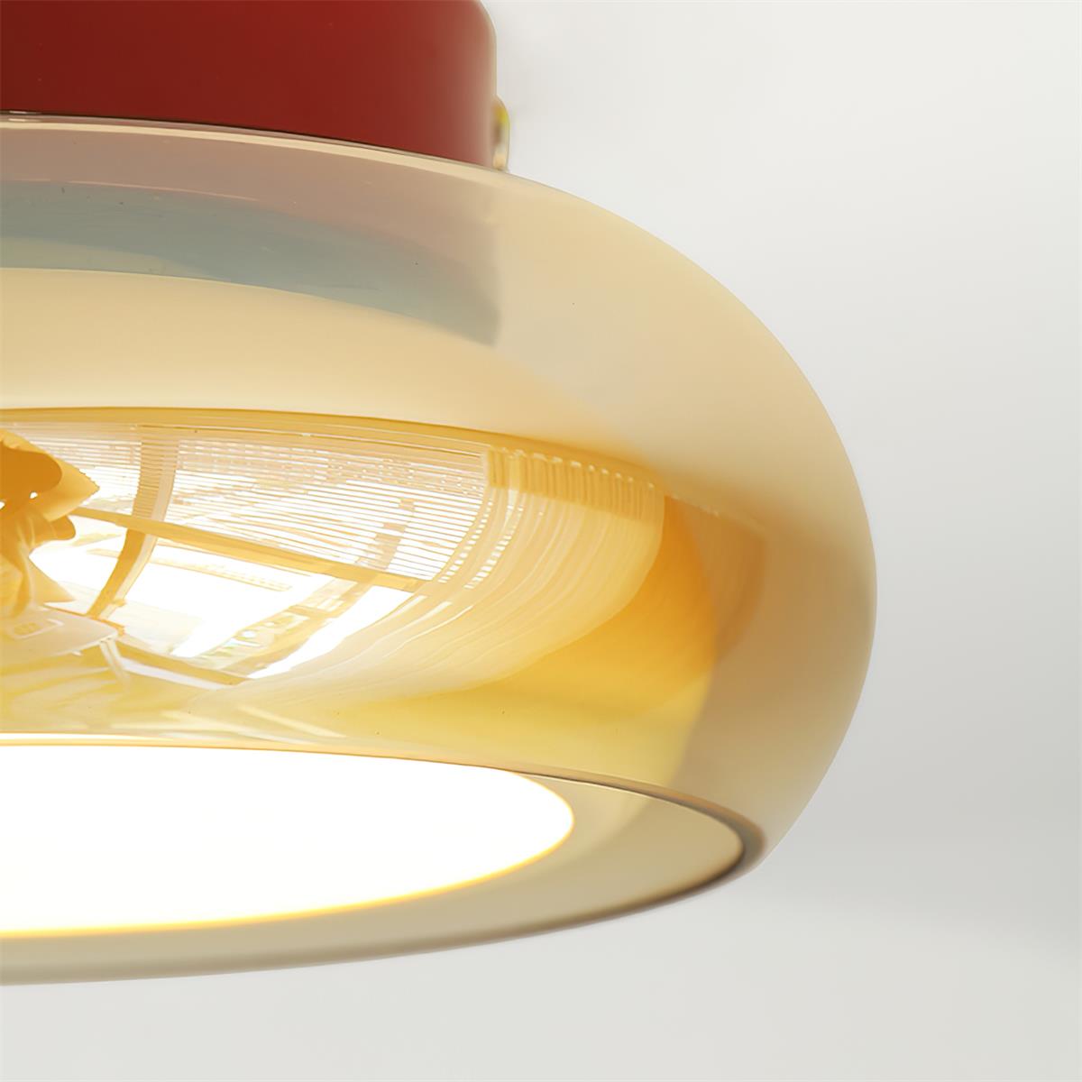 Lampa Sufitowa Natynkowa Retro ze Szklanym Kloszem