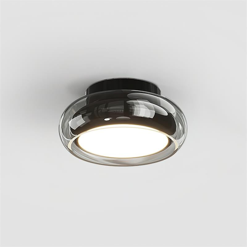 Lampa Sufitowa Natynkowa Retro ze Szklanym Kloszem
