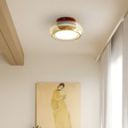 Lampa Sufitowa Natynkowa Retro ze Szklanym Kloszem