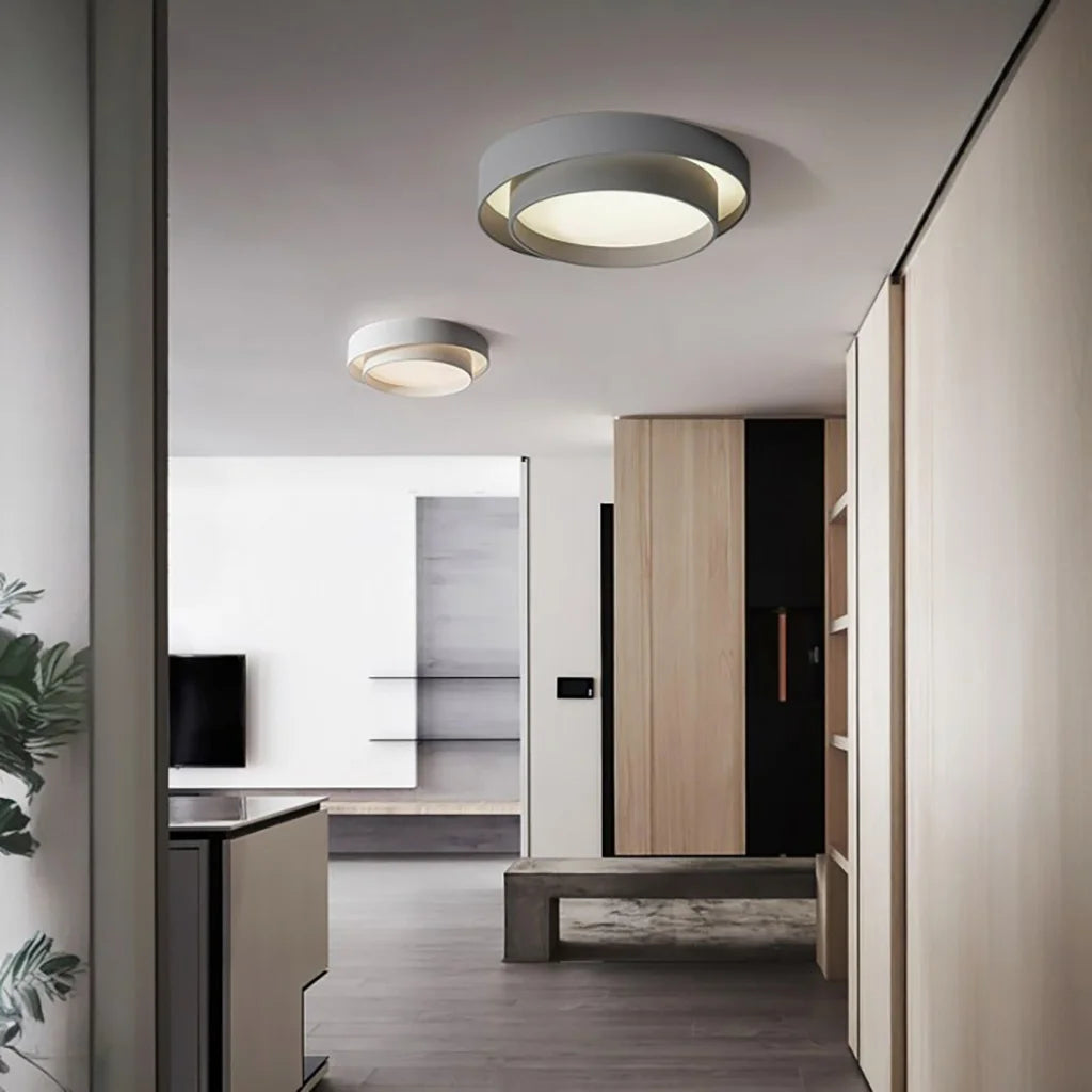 Lampa Sufitowa Nowoczesna Krążek LED z Trójkolorowym Światłem